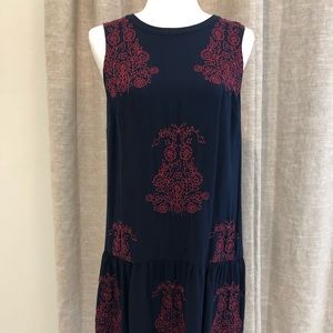 Blue and red summer dress